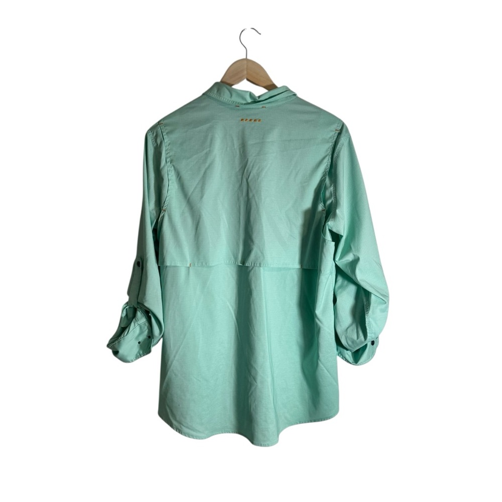 Ariat Women's Rebar Made Tough Venttek Workwear Button Down Shirt Teal Size XL - Picture 6 of 7